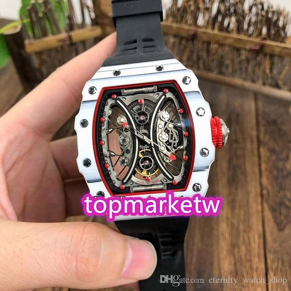 

manufacturers rm 53-01 paplo mac donough ntpt carbon fiber case skeleton dial japan miyota automatic rm53-01 mens w, Slivery;brown