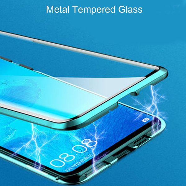 

magnetic metal case for huawei honor 8x 8 x metal frame double side tempered glass cover honor 8x front protector phone h jllnnm