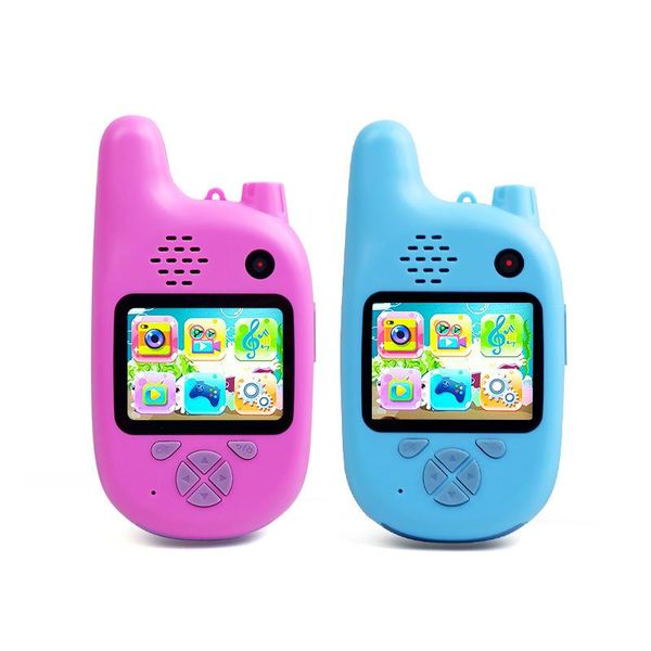 

2 in 1 children camera walkie talkie 8mp dual lenses 2.0inch ips sn with mp3 play,game and recording