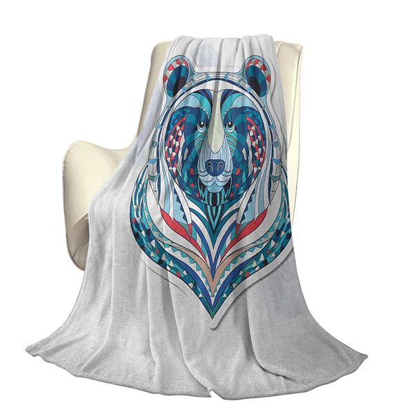 

totem tattoo design patterned portrait on grunge backdropoffice leisure blankets