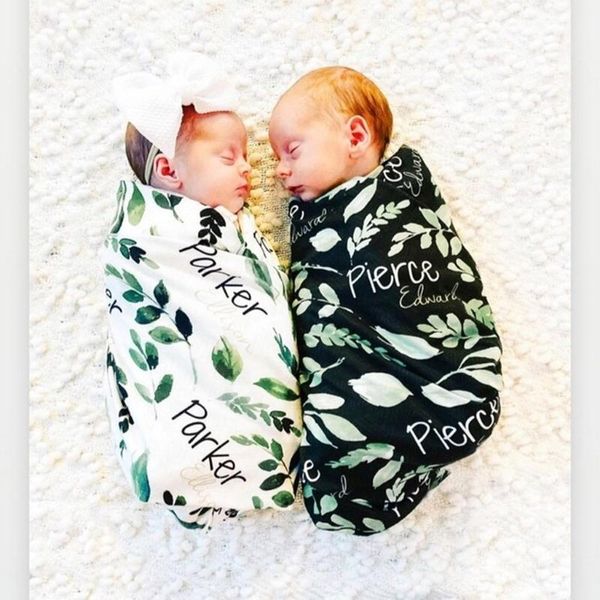 

green newborn swaddle wrap headband hat set baby cotton receiving blanket hair band cap for infants boys girls shower gifts1