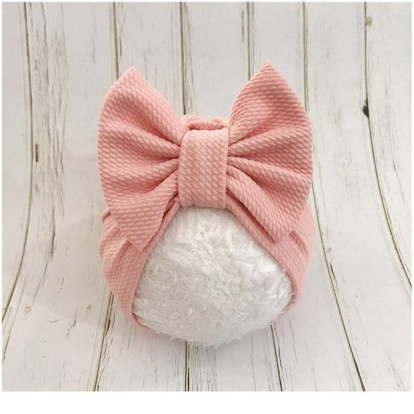 

1pcs solid cotton big bow hat baby kids headbands soft comfortable cat turban children hair acc qylenj, Yellow