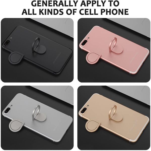 Supporto per anello per telefono a goccia d'acqua FineGood Rotazione a 360° Supporto magnetico universale per dito Supporto per auto Cavalletto per telefono cellulare Smartphone Tablet