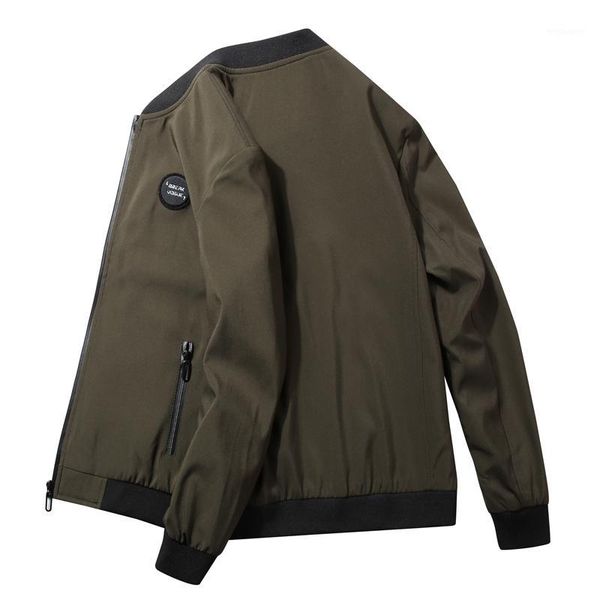 

100% polyester baseball collar jacket men fashion slim fit spring 2020 men's embroidered casual clothes mens jackets and coats1, Black;brown