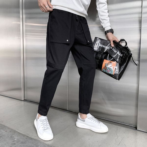 

outono 2021 new inverno novo fino slida bolso veludo grossas personalidade juventude masculinas mpd7, Black
