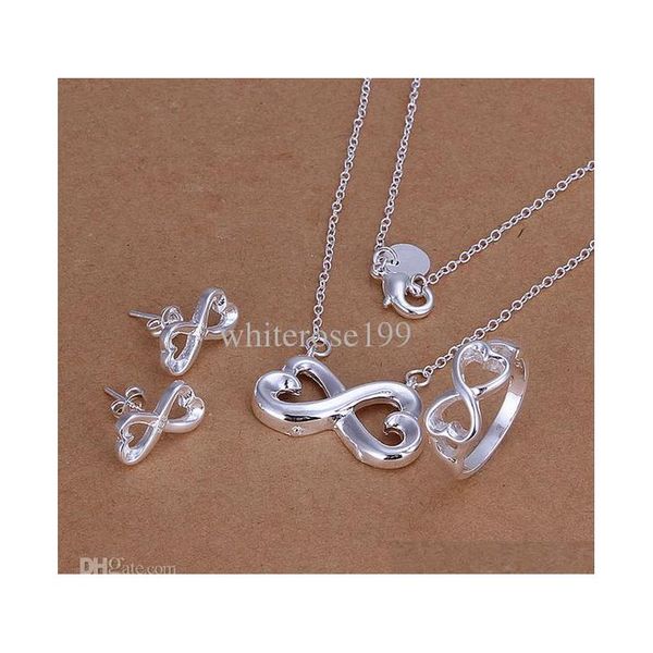 

wholesale - christmas gift 925 sterling silver fashion necklace+earrings set qs114 2sfj9