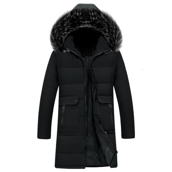 

middle aged and old men's down cotton padded jacket, Black