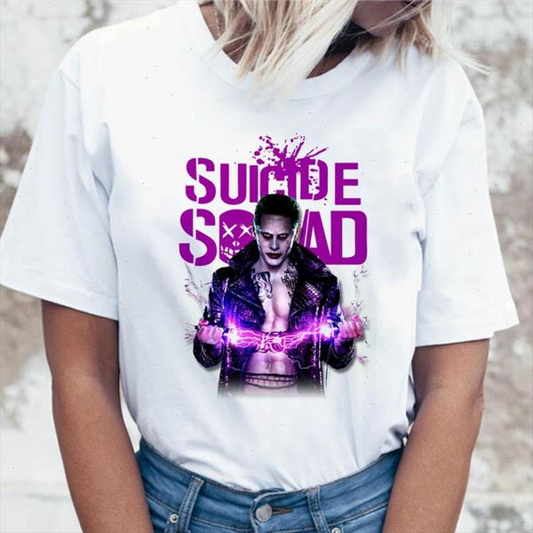 

joker t shirt korean women ulzzang harajuku tees funny graphic tshirt female t shirt clothing for, White