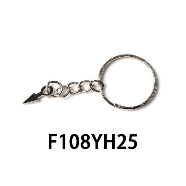 

20pcs/lot screw threaded arrowhead pins keychain split ring key chains keyrings diy retro fashion keychains acc jllbbb