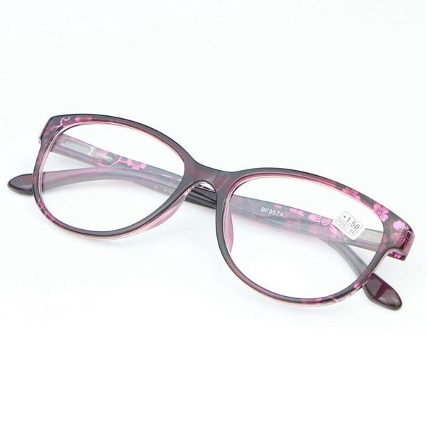 

women's reading glasses 9574 fashion flowers elegant give grandma gift convex lens +100/+125/+150/+200/+2501, White;black