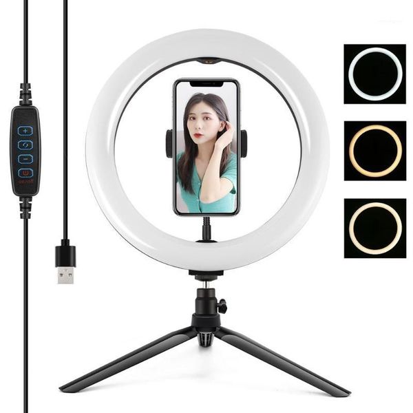 

flash heads puluz 10.2 inch usb 3 modes dimmable led selfie ring light &deskstand tripod pography video youtube vlogging for blogger1