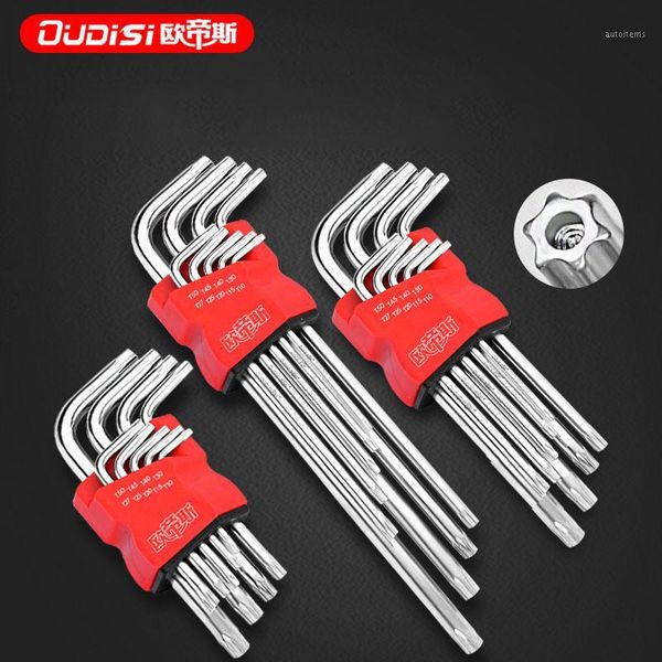 

allen key set hex wrench screwdriver set hexagon spanner universal 9pcs ball end torx star keys tool l type hand tools kit1
