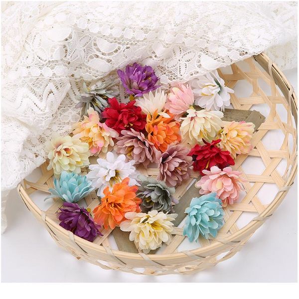 

30pcs mini 3cm carnations handmade artificial flower head for wedding decoration diy wreath gift scrapbooking craft fak jllzoh