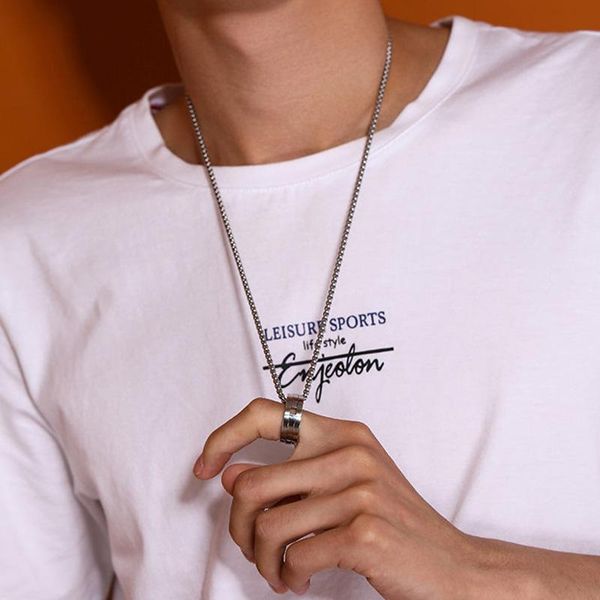 

chains couple pendant for women chain on the neckaccessories 2021 men necklace pisces stainless steel zodiac pendent boys, Silver