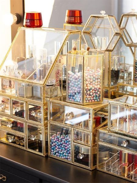 

clear acrylic makeup storage case nail polish rack lipstick cosmetic storage box holder makeup brush organizer1