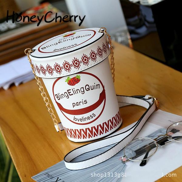 

2008 korean alphabet chain bucket bag creative personality one shoulder diagonal bag handbags