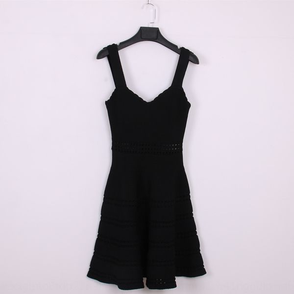 

20 spring and summer new french single  family small black dresssling dress skirt elegant hollow out suspender knitted dress fashion 0, Black;gray