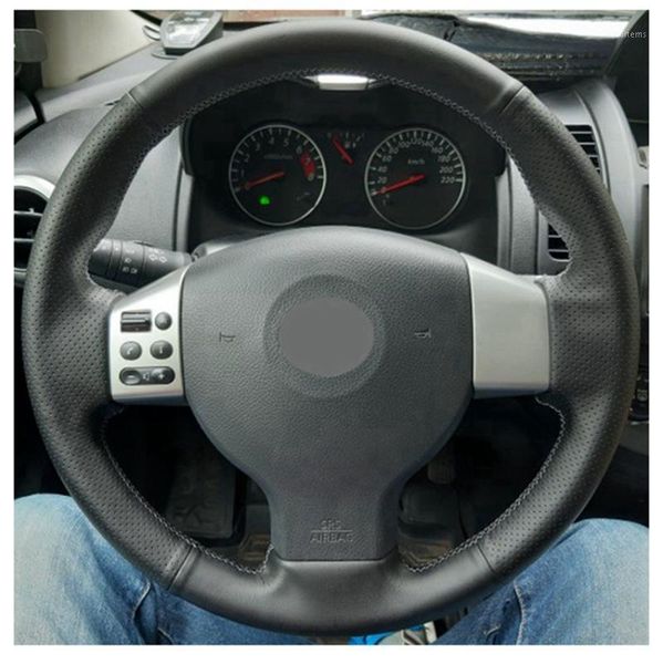

black pu artificial leather car steering wheel covers for tiida 2004-2010 sylphy 2006-2011 versa 2007-20111