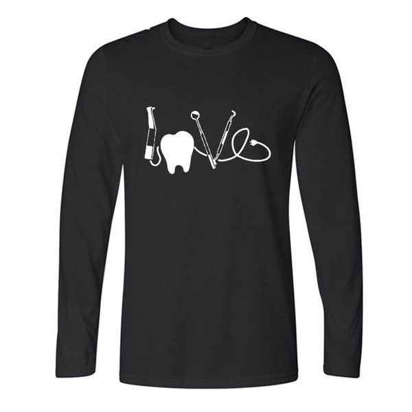 

love dentist dental students funny birthday long sleeves causal tees hip hop oversized sport hooded sweatshirt hoodie men t shirt