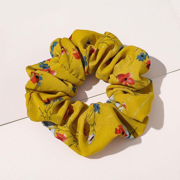 

korea satin hair rope ring girls sweet scrunchies floral print rubber band elastic ponytail hold headband women hair accessories q sqcvbx