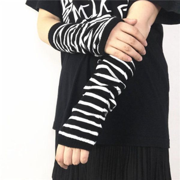

five fingers gloves winter warm outdoor sports cycling touch screen mittens black punk long elastic wool knit half finger driving l32l, Blue;gray