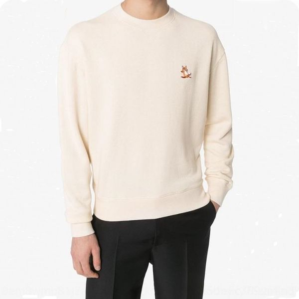 

agriv french style 2020 autumn and three-dimensional lazy fox sweatshirt sweatshi sportswear embroidered winter long-sleeved sweatshirtembro, Black