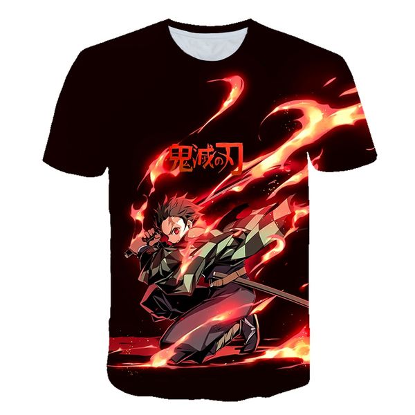 

ghost blade 3d demon slayer summer print 3d print shirts anime kawaii plus size men clothing