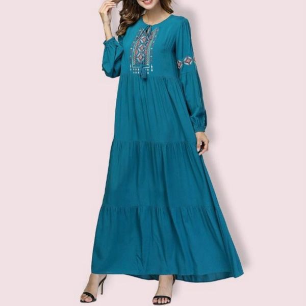 

simple embroidered dress sizel, Black;pink