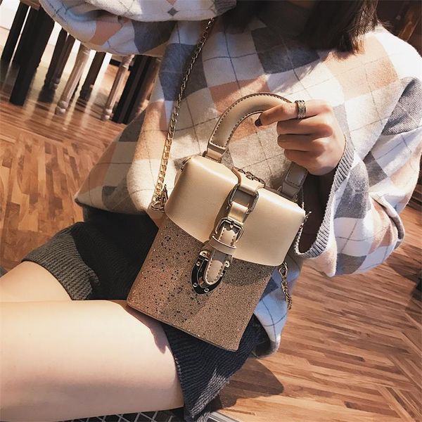 

cross body 2021 crossbody bags for women leather handbags luxury designer sequines chain box shoulder bag sac a main