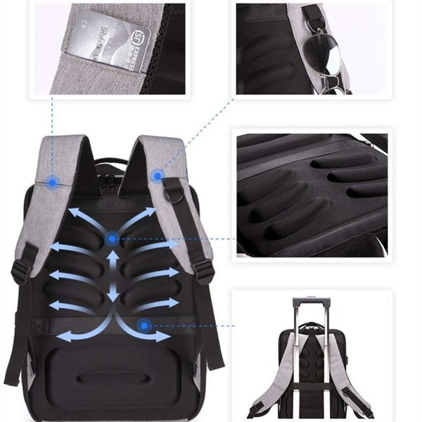 

hard shell comter men's 15.6-inch file pack bus multi-function anti-theft school