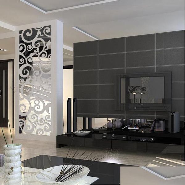 

3d clouds pattern acrylic mirror wall stickers living room bedroom entrance tv background decorative wall s bbyorj bdesports