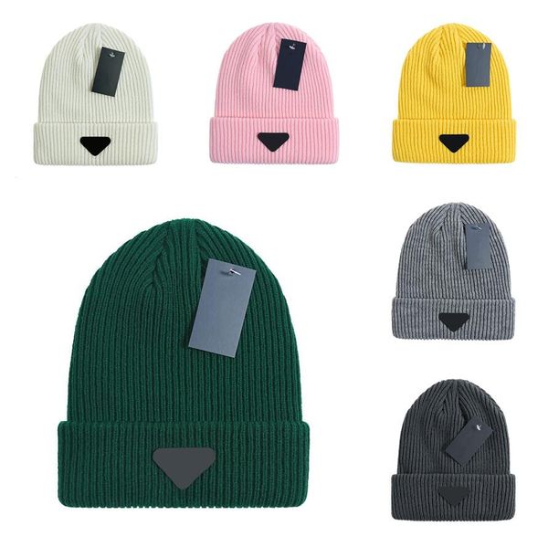 Top Venda Homens Triângulo Beanie Luxo Unisex Chapéu Gorros Bonnet Canadá Chapéus Chapéus Clássicos Esportes Crânio Caps Das Mulheres Casuais Ao Ar Livre Gorro Elástico