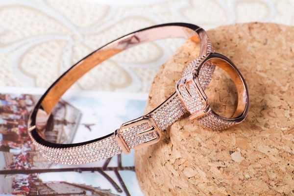 

2020 creativity fashion bangle diamond bracelets jewerly manufacturers wholesale belt buckle women love bangle, Black