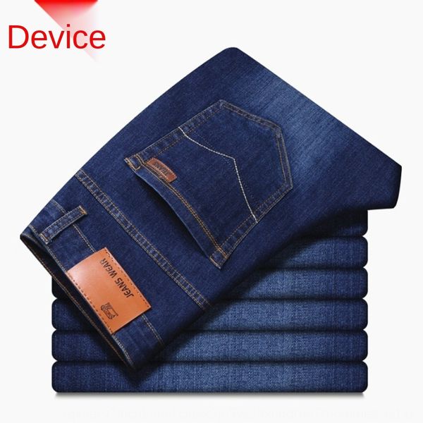 

jeans men's casual pants jeansjeans and jeansbusiness slim straight tube four seasons stretch korean large business casual pants men&#0, Blue