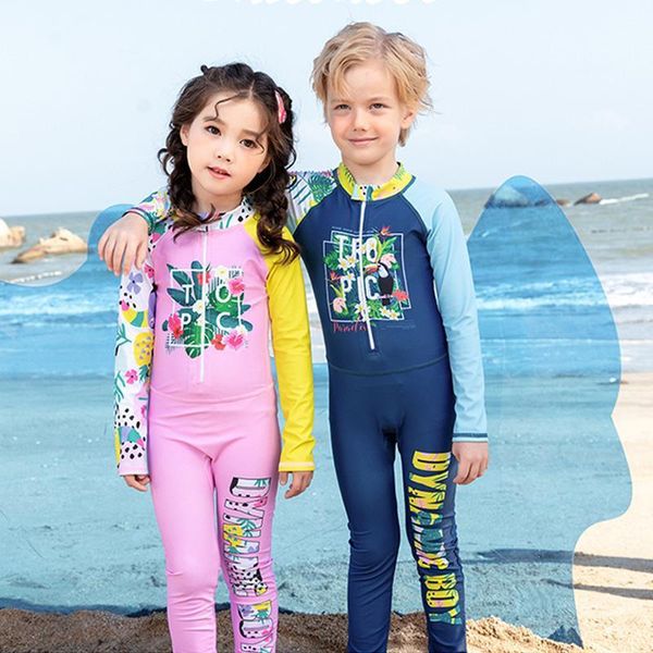 

children's swimwear kids boys and girls clothes swimsuit for baby sports tracksuit swimming suit beach bathing swim wear pink blue swim