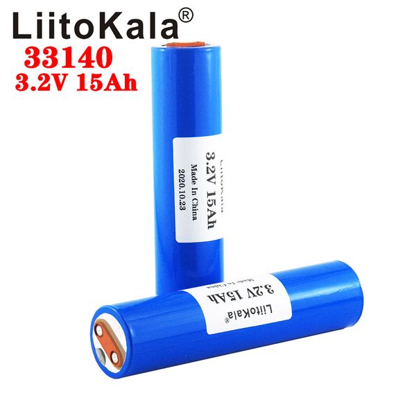 

liitokala 33140 3.2v батарея 15ah lifepo4 лития 3.2v клетка для поделок 12v 24v пачки х велосипедов е-самокат электроинструментов батареи