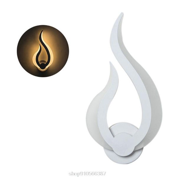 

wall lamp led light modern acrylic sconce 10w ac90-260v flame shape indoor bathroom bedroom living room hallway d09 20 dropship