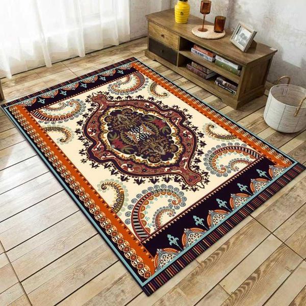 

european style retro rug living room classical geometric floral print kitchen rug ethnic style bedside bedroom floor mat1