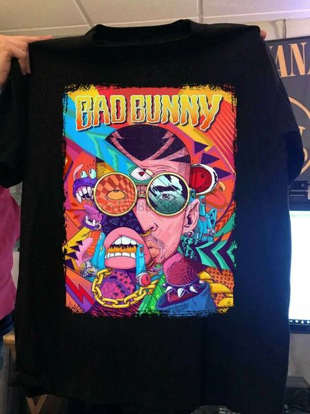 

limited bad bunny x100pre tour 2019 graphic mens black t-shirt sport hooded sweatshirt hoodie