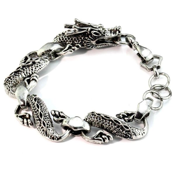 

amgj vintage dragon bracelet punk men jewelry, Golden;silver