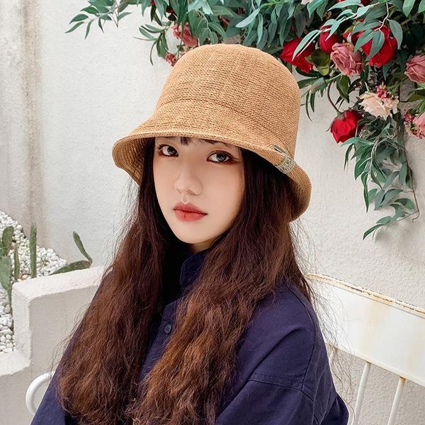 

cokk bucket hat женщин летние шляпы для женщин защита от солнца вязаные рыболова hat дамы шляпы мода gorros bucket solid new кпт jllqqr, Blue;gray