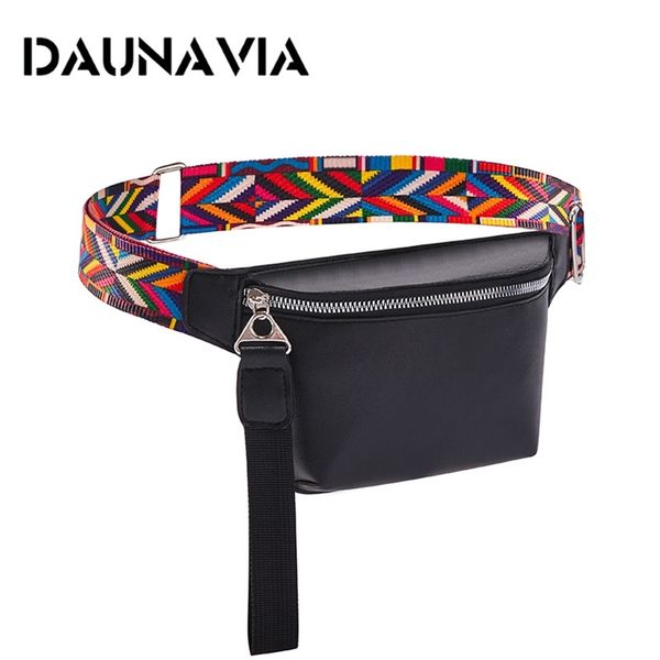 

waist bag for women pu leather fanny pack fashion bohemian belt bag women phone pouch casual black chest bags girls shoulder lj201023