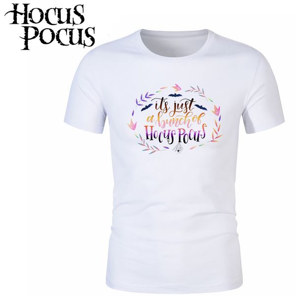 

2020 it's just a bunch of hocus pocus shirt halloween graphic tees women t-shirts tumblr tee shirt femme vogue t shirt, White
