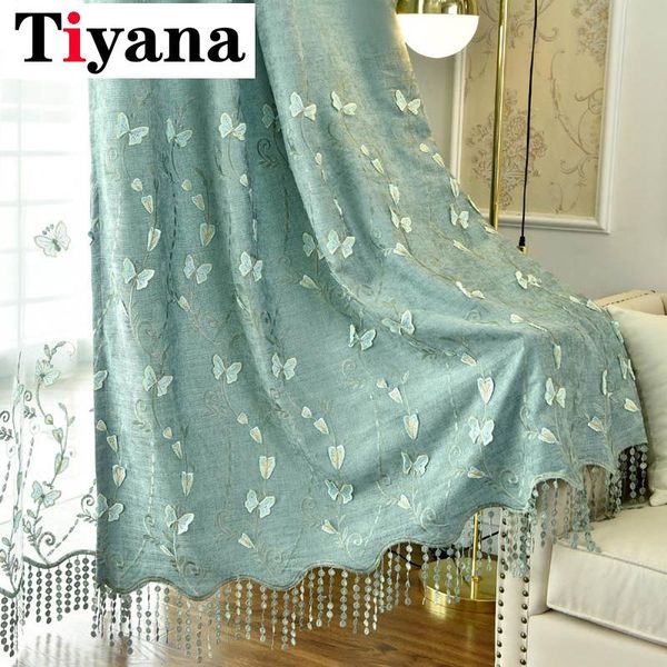 

tiyana embossed butterfly print luxury curtains for living room bedroom window panel tulle curtain sheer voile drapes p445x