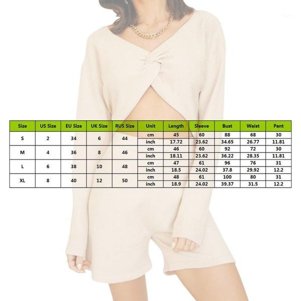 

adisputent two piece set women sweater shorts suit long sleeve crop bodycon bow short 2 pieces set women knitted tracksuit1, White