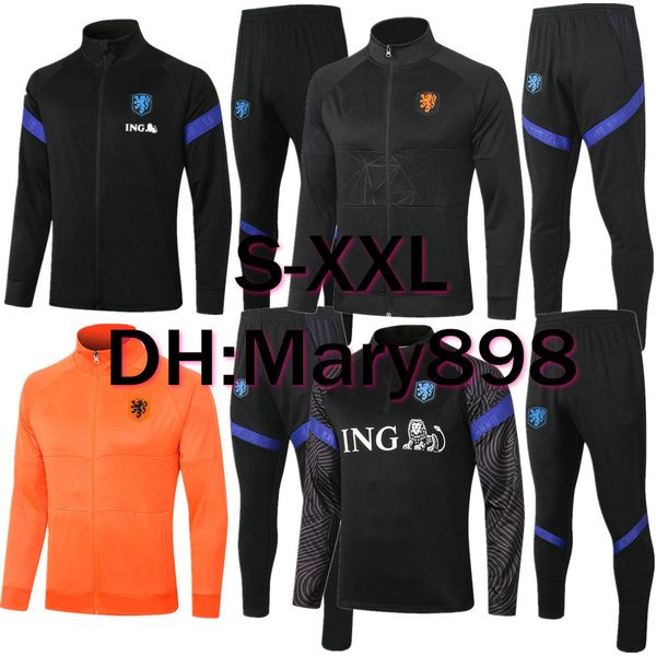 

super quality netherlands 2020 2021 de jong wijnaldum virgil strootman memphis holland training wear/can be sold separately jacket/pants, Black