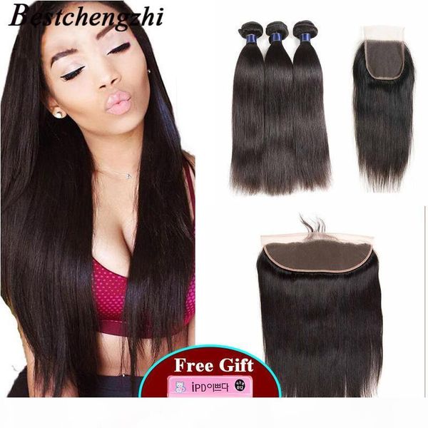

malaysian human hair bundles with 4x4 closure straight brazilian virgin hair weave bundles with 4x4 lace closure straight, Black;brown