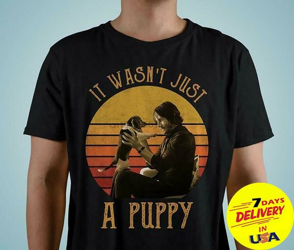 

john wick it wasn't just a puppy vintage men black t shirt cotton s-6xl(1) sport hooded sweatshirt hoodie