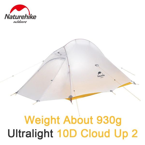 

naturehike модернизированного cloud up 2 10d tent 2 person сверхлегкой 1.5 нейлон водонепроницаемых палаток кемпинга с мат портативного путе