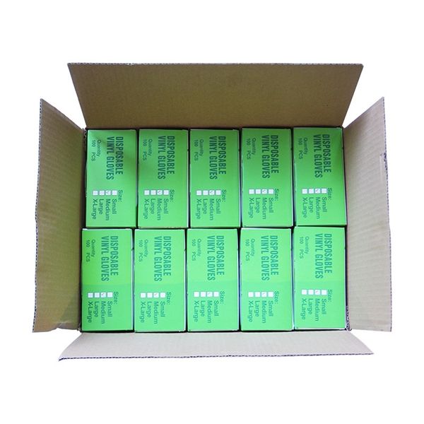 

100pcs/lot disposable transparent pvc protective s m l xl beauty housekeeping high-density material cleaning gloves